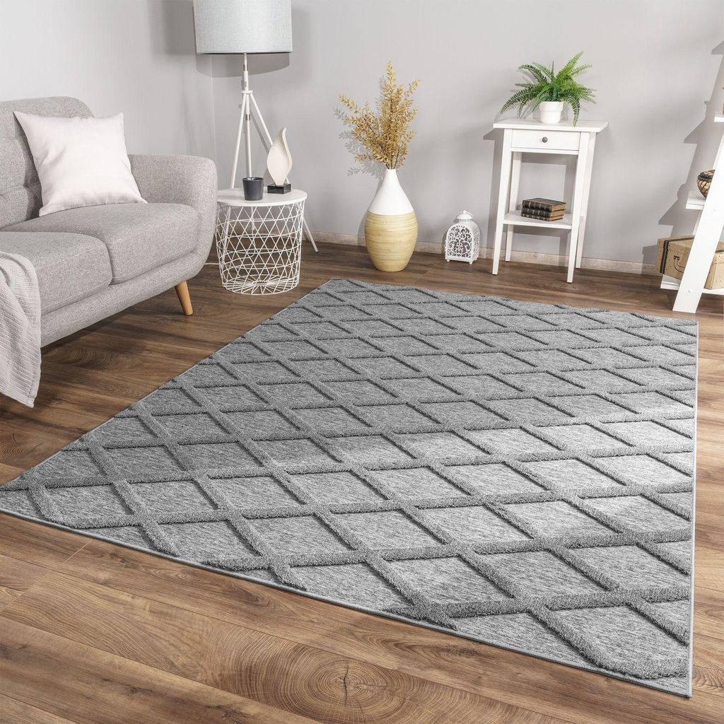 TT Home Wohnzimmer Teppich Esszimmer Kurzflor Produktbild 