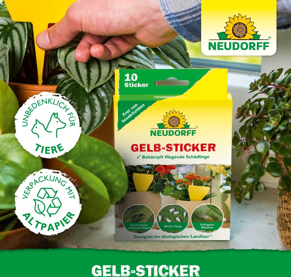 Neudorff Gelb-Sticker 10 Stück Produktbild 7