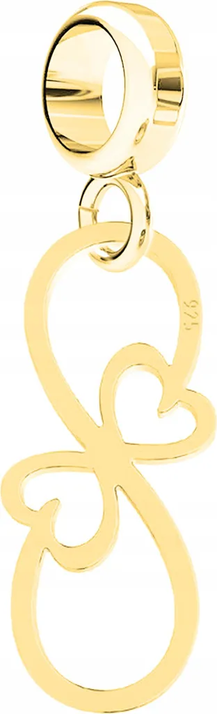 Charm Cuore Infinito Doppio Pendente - Simbolo Legame Eterno
