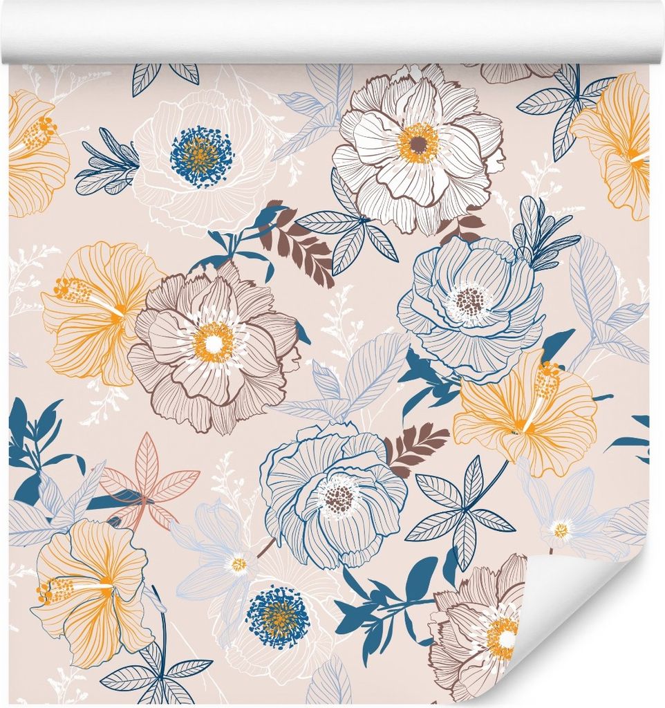 10m VLIES TAPETE Rolle DEKORATIVE gemalte Blumen Pflanzen Natur Wohnzimmer Schlafzimmer 6458
