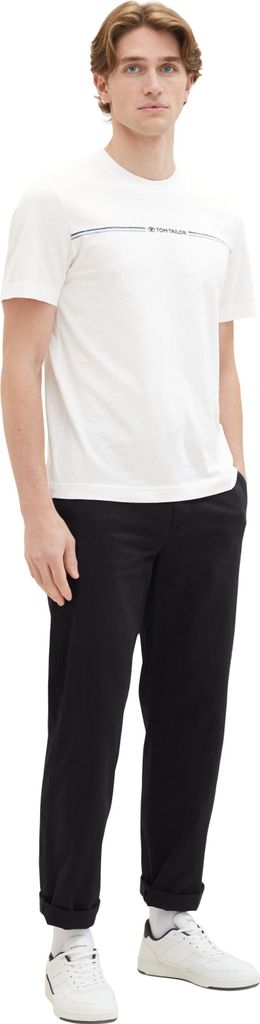 Tom Tailor T-Shirt Kurzarmshirt mit Rundhalsausschnitt und Logoprint