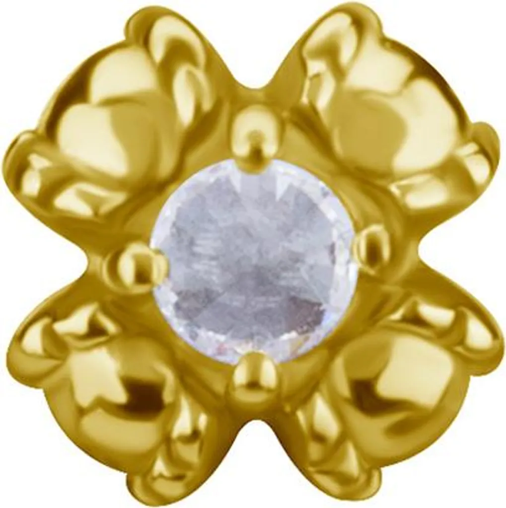 Couronne Push-in Dorée en CoCr NF avec Zircone Brillant - Modèle Premium