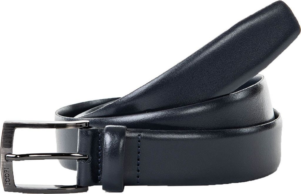 JOOP! Herren Gürtel - Coll. Belt 3,5 cm, Echtleder, Dornschließe, Logo Blau 110 cm