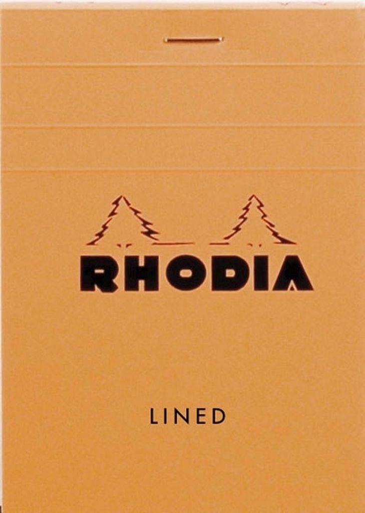 Rhodia 10x Gehefter Notizblock No.12 8,5x12cm 80 Bl liniert 80g Orange 12600C
