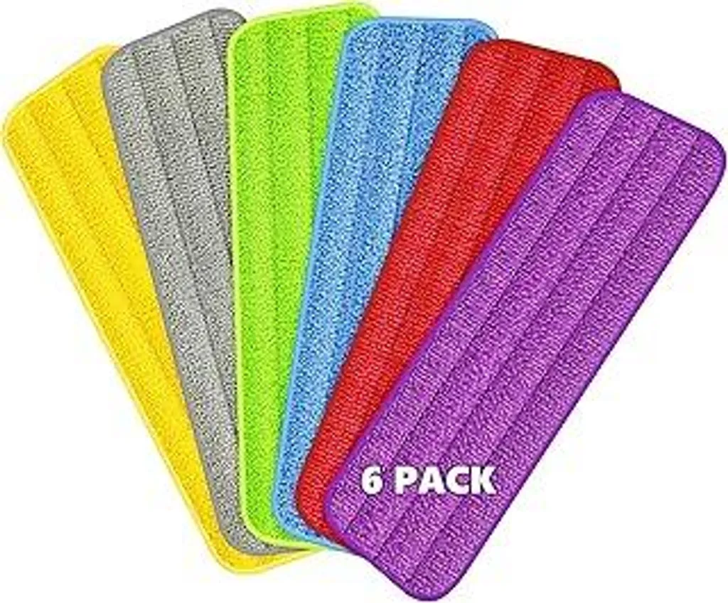 Panni Mop MEXERRIS 6 Pezzi Microfibra Ecologici Lavabili 39x13cm
