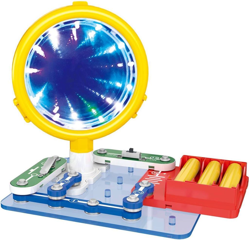 SCIENCE EXPERIMENT Elektrobaukasten Light Tunnel, Lichttunnel zum Selberbauen, batteriebetrieben, Experimentierkasten mit elektronischen Modulen