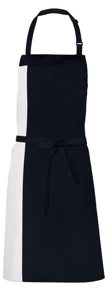 Link Kitchen Wear - Herren/Damen Unisex Schürze "Duo" LT5664 (Einheitsgröße) (Schwarz/Weiß)