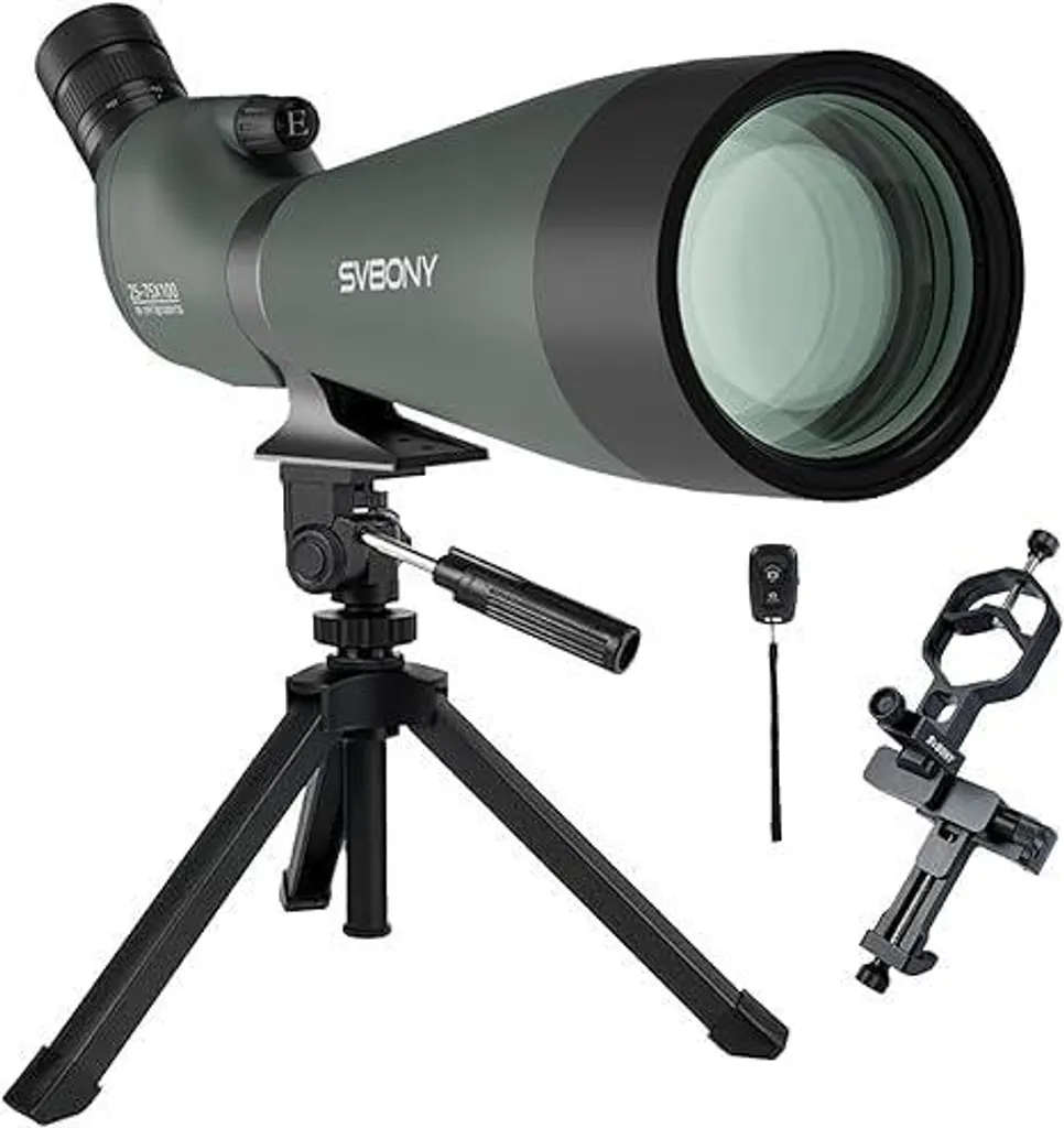Longue-vue HD 100mm avec Prisme BAK4 FMC et Adaptateur Smartphone Pro
