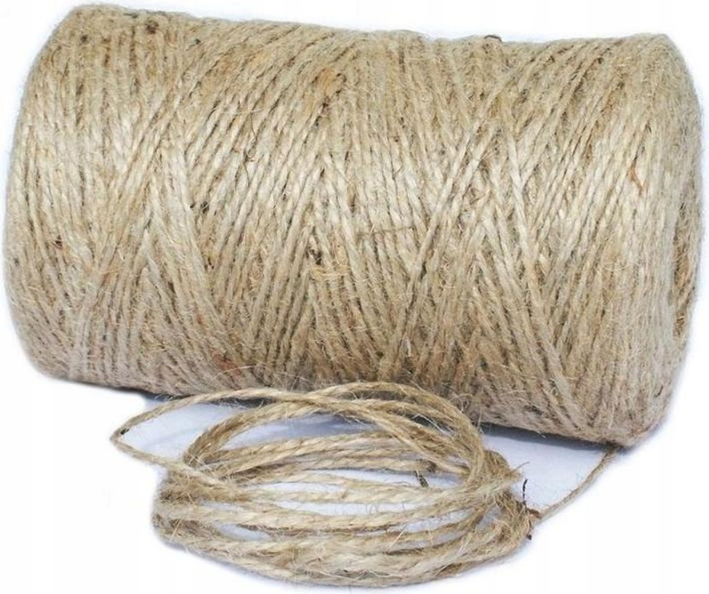 Jutegarn 1 kg, 3 mm stark, Naturprodukt, langlebig, reißfest und biologisch abbaubar