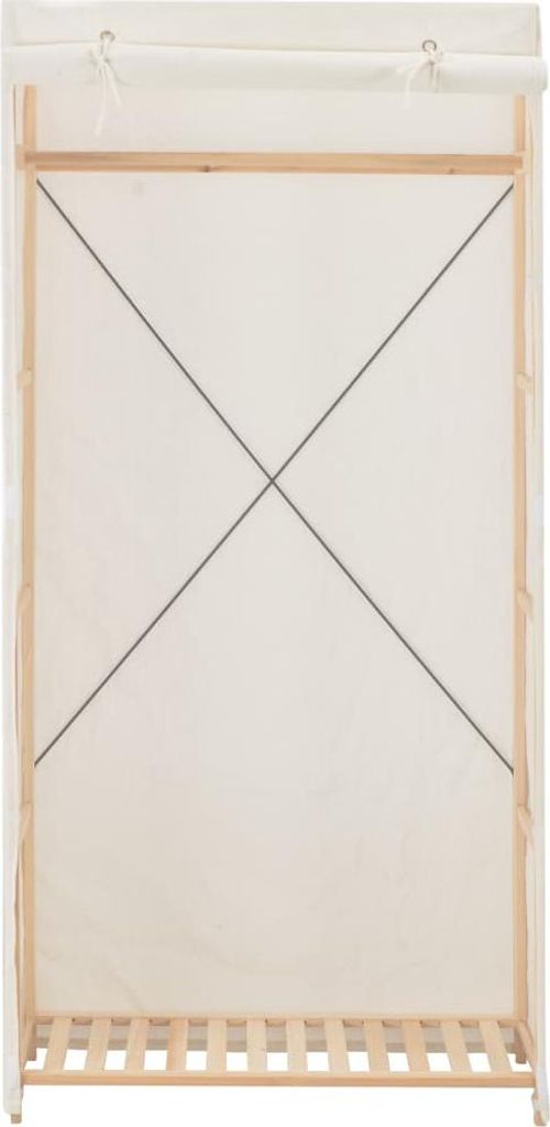 vidaXL Šatní skříň bílá 79 x 40 x 170 cm Látka Obrázek produktu 