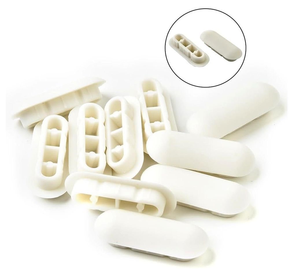 WC-Sitzpuffer, weiß, Stoßdämpfer, ABS, TPE-Material, 10-teiliges Set