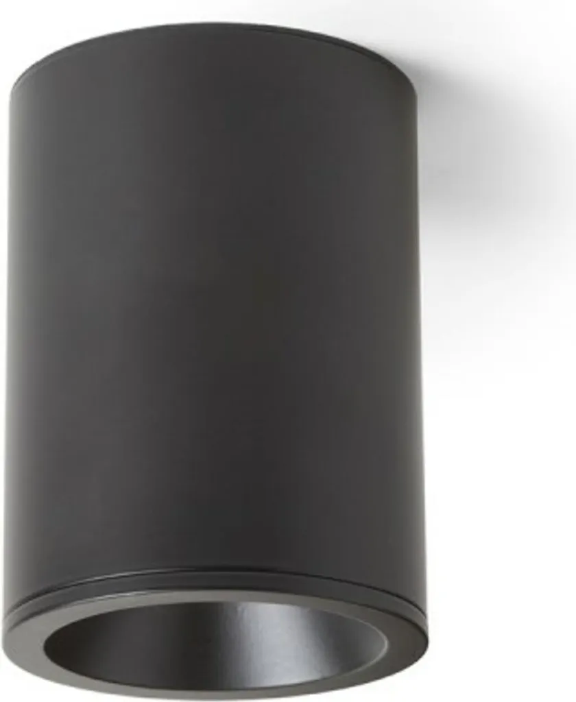Plafonnier extérieur cylindrique noir IP65 pour ampoule GU10 RENDL