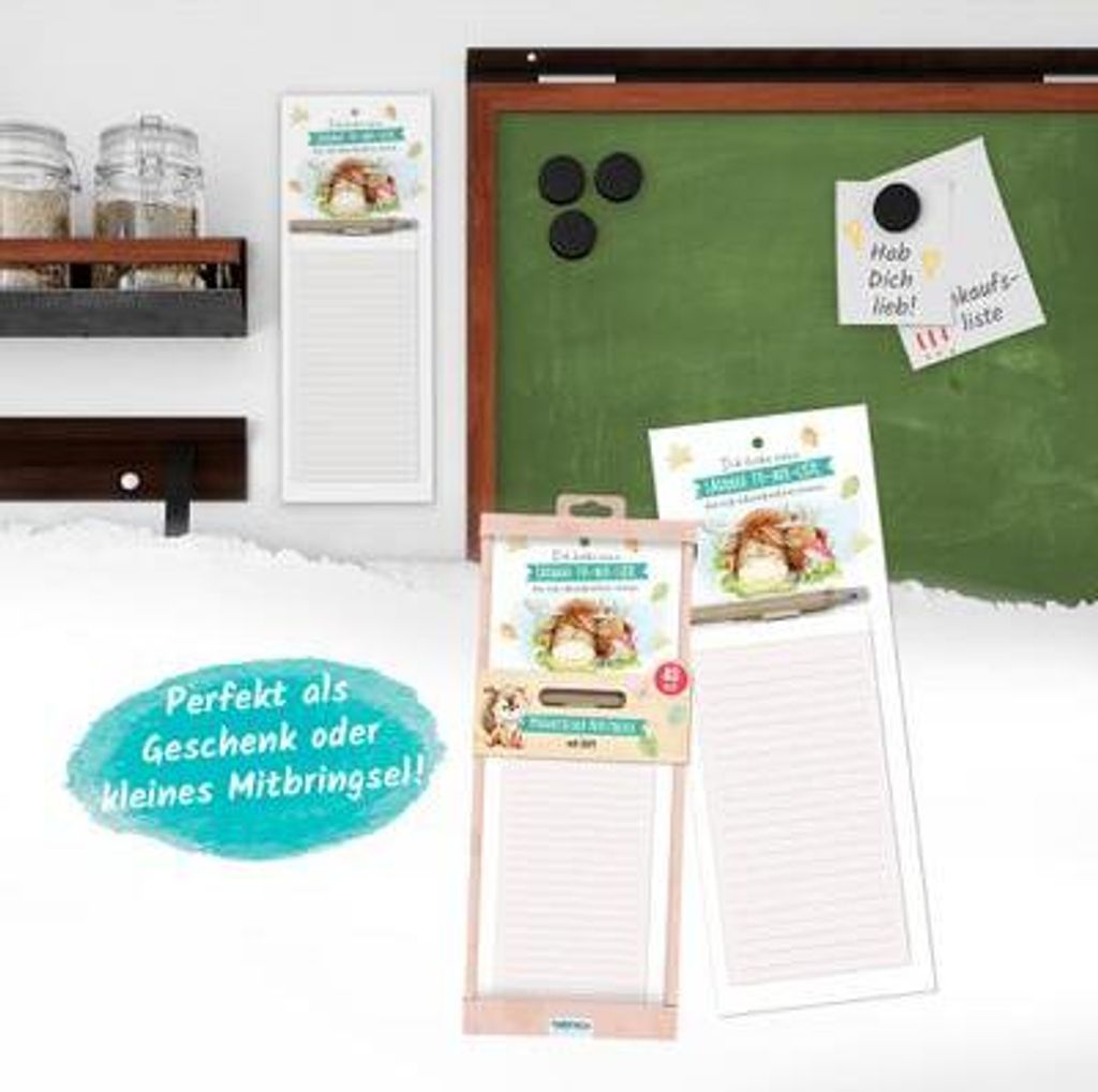 Trötsch Notizblock mit Stift und Magnet Waldfreunde