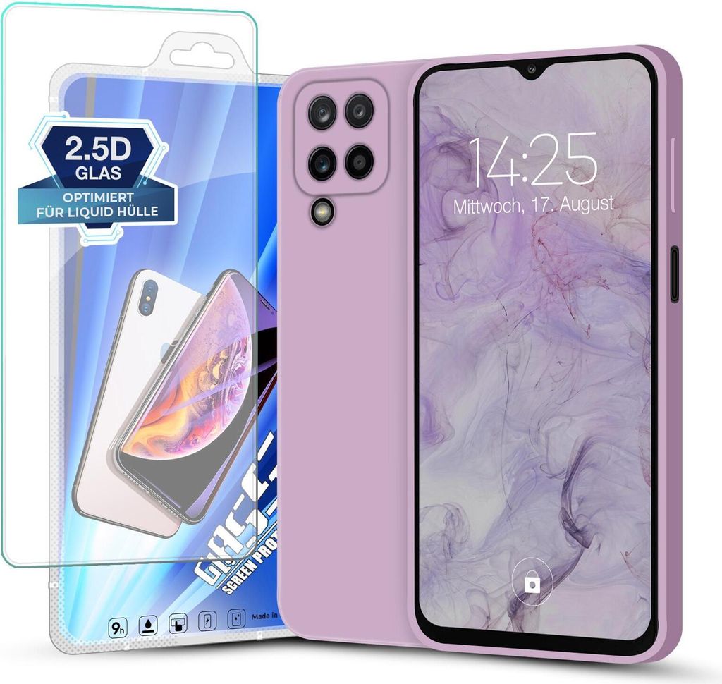 Hülle für Samsung Galaxy A12 mit 9H Displayglas Produktbild 