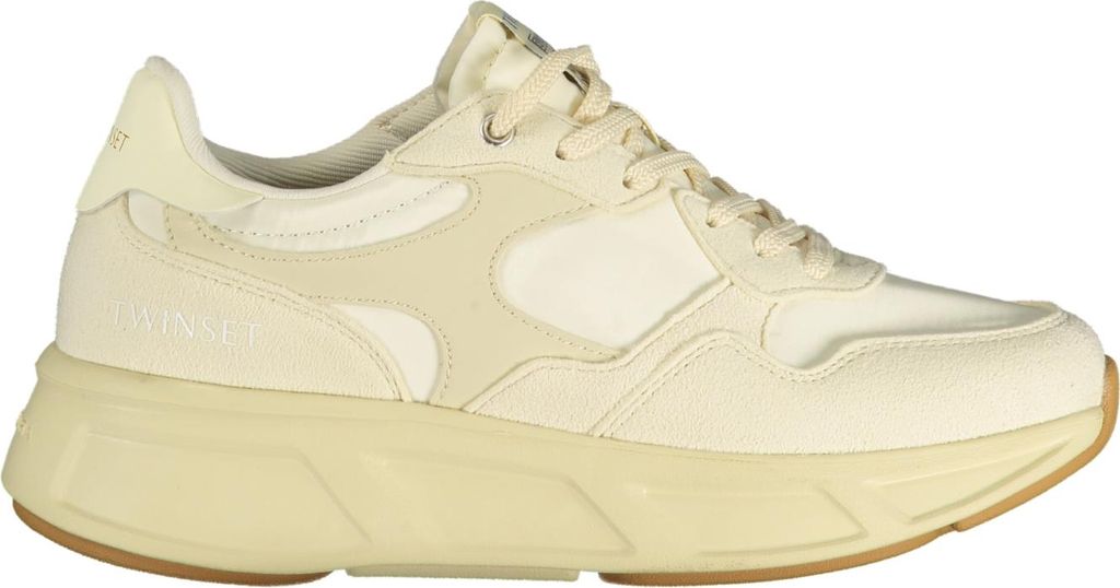 Beiger Damensportschuh mit Kontrastdetails und herausnehmbarer Sohle