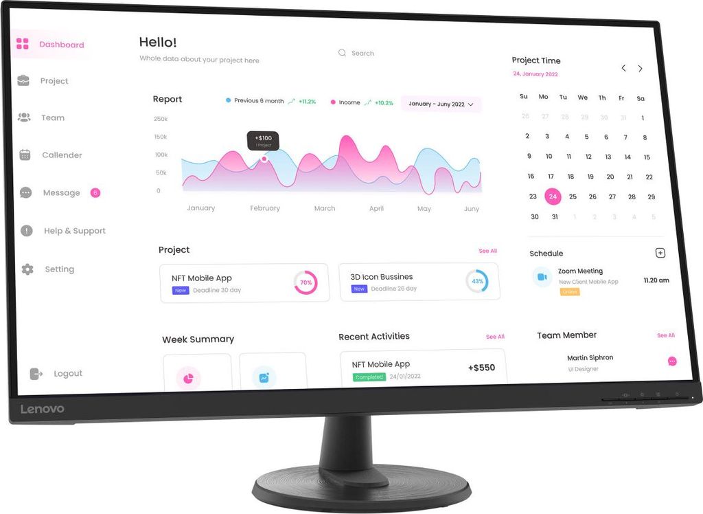 Lenovo D32-40 Monitor PC 80 cm (31.5pollici) 1920 x 1080 Immagine del prodotto 
