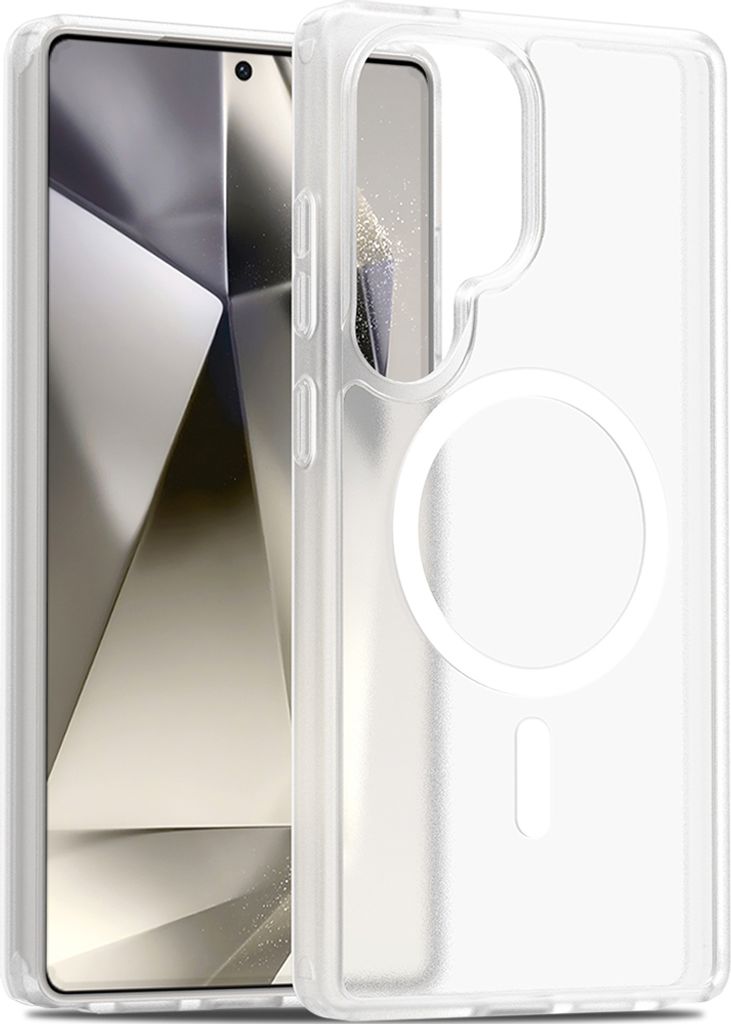 Magnetisch Hülle für Samsung Galaxy S25 Ultra, Kompatibel mit MagSafe, Transluzente Matt Rückseite Stoßfeste Handyhülle Transparent