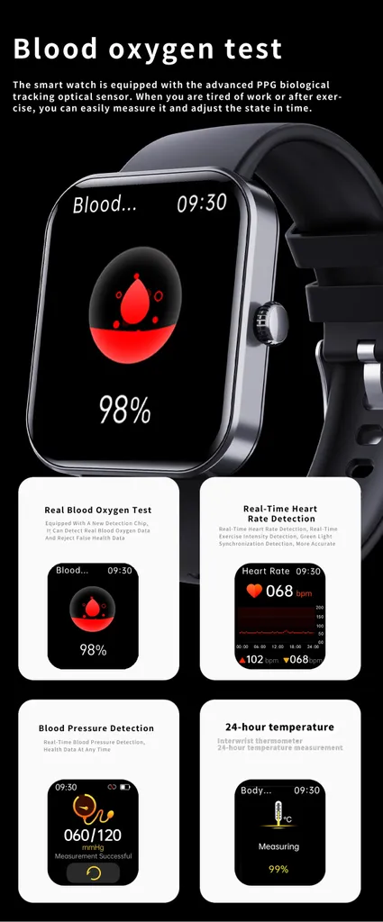 Smartwatch Android iOS 1.91 Pollici - 50 Modalità Sport e Salute Pro - 6