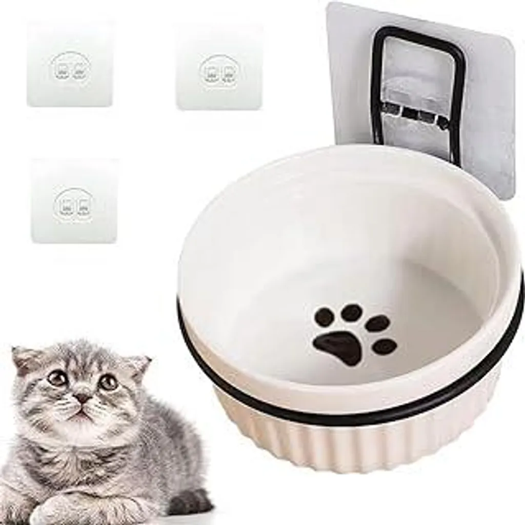 Ciotola Premium in Vetroceramica per Cani e Gatti con Supporto Ferro
