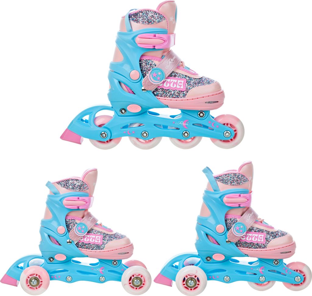 3in1 Inlineskates/Triskates/Rollschuhe Raven Etta 30-33 verstellbare Größe