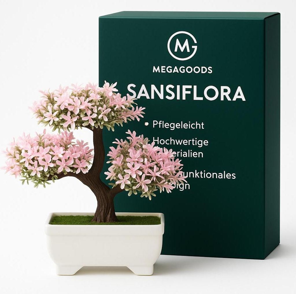 Künstlicher Bonsai Baum mit Topf Deko klein für Tisch Garten Zimmer DE.