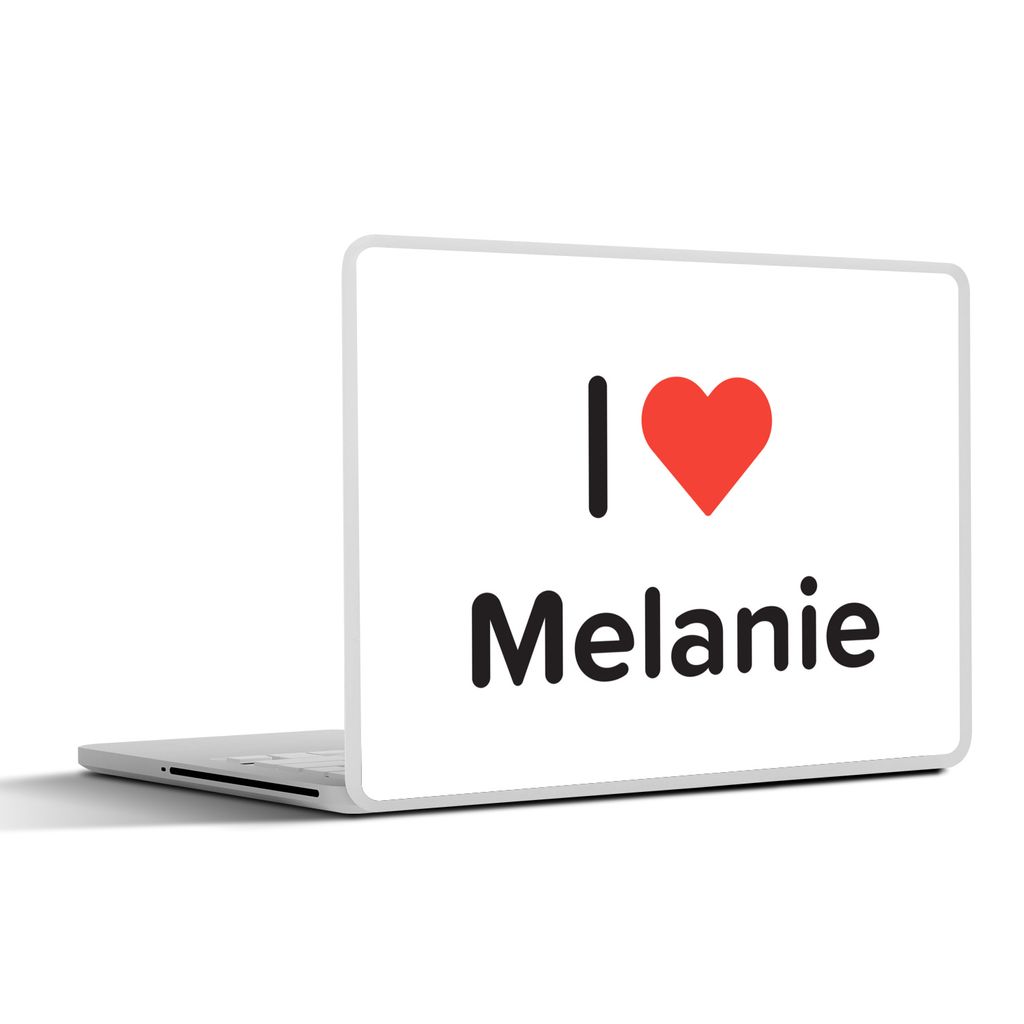 MuchoWow Laptop Aufkleber Sticker Cover Ich liebe - Melanie - Mädchen 32.5x23.5 cm - Sticker für Laptop - Selbstklebend