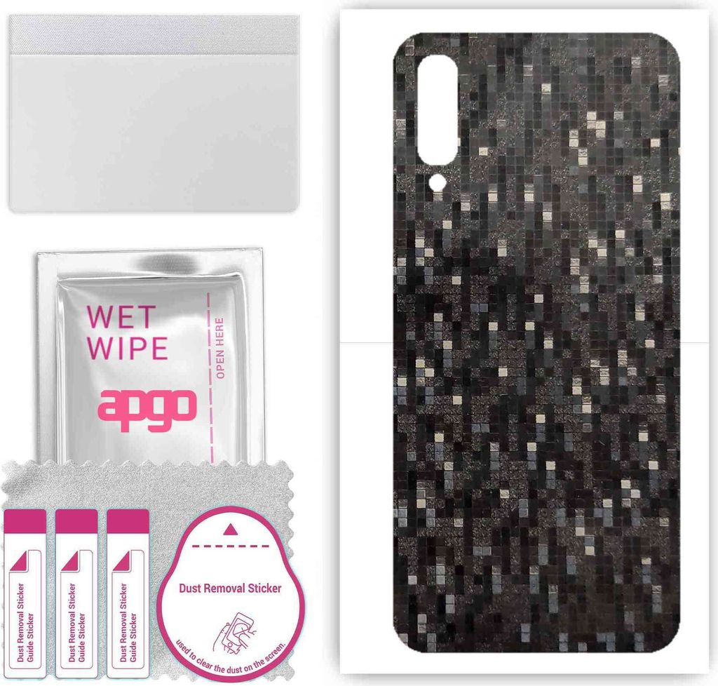 apgo Rückseite Schutzfolie, Skin, kompatibel mit Samsung Galaxy A70, Hinten Displayschutzfolie aus Vinylfolie, kratzfest, einfache Montage - Carbo...