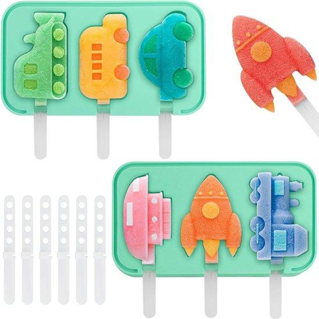 2 Silikon Eisformen, Auto, Kinder, Selbstgemacht, Einfrieren