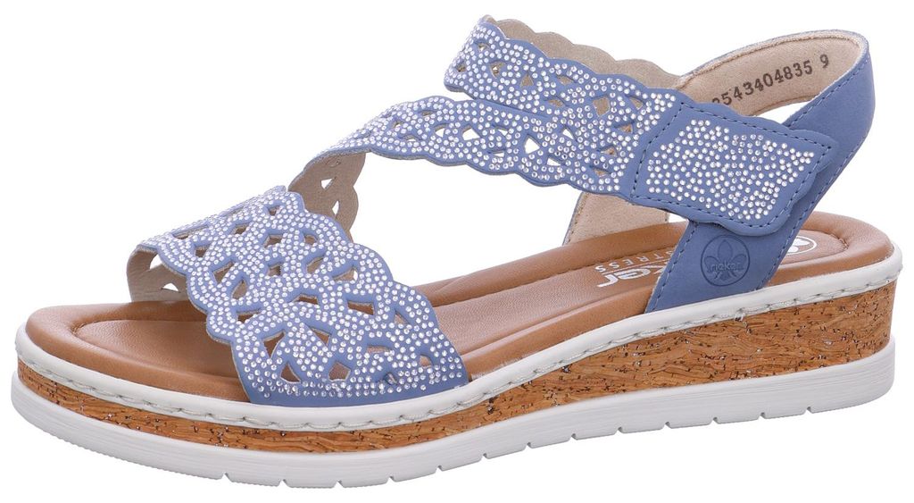 Rieker Damen Keil Sandale mit Strass und sommerlichen Produktbild 