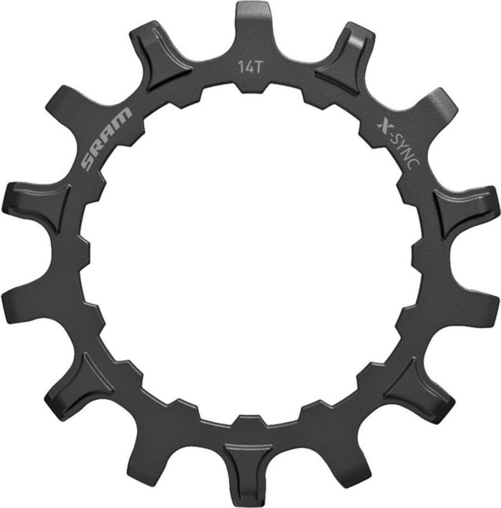 SRAM 00.6218.007.000 KettenblattX-Sync für Bosch Motors 14 Zähne, Stahl,Direct Mount, schwarz