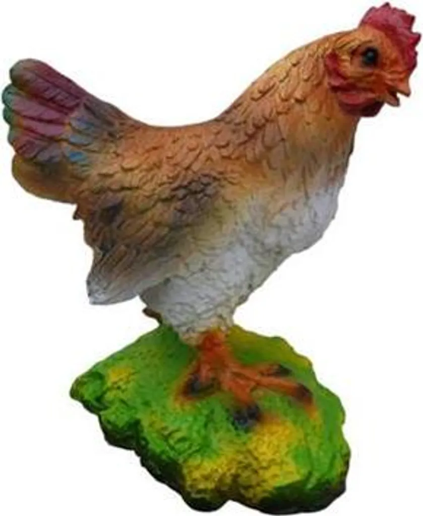 Déco Jardin Poulet 32cm - Statuette pour Ambiance Ferme et Campagne