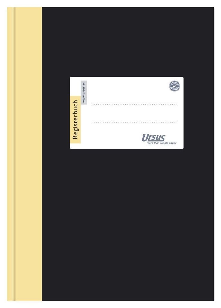 Ursus Geschäftsbuch DIN A5 liniert, schwarz/gelb Hardcover Produktbild 