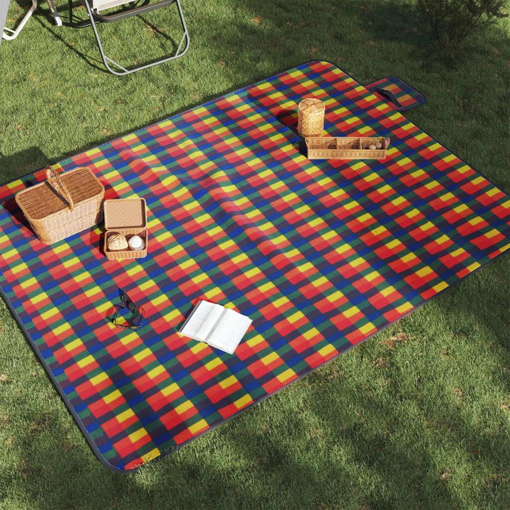 "2026 Promotion" Picknickdecke Faltbar Mehrfarbig Kariert 200x150 cm Samt - Campingtoiletten-Zubehör CC23063