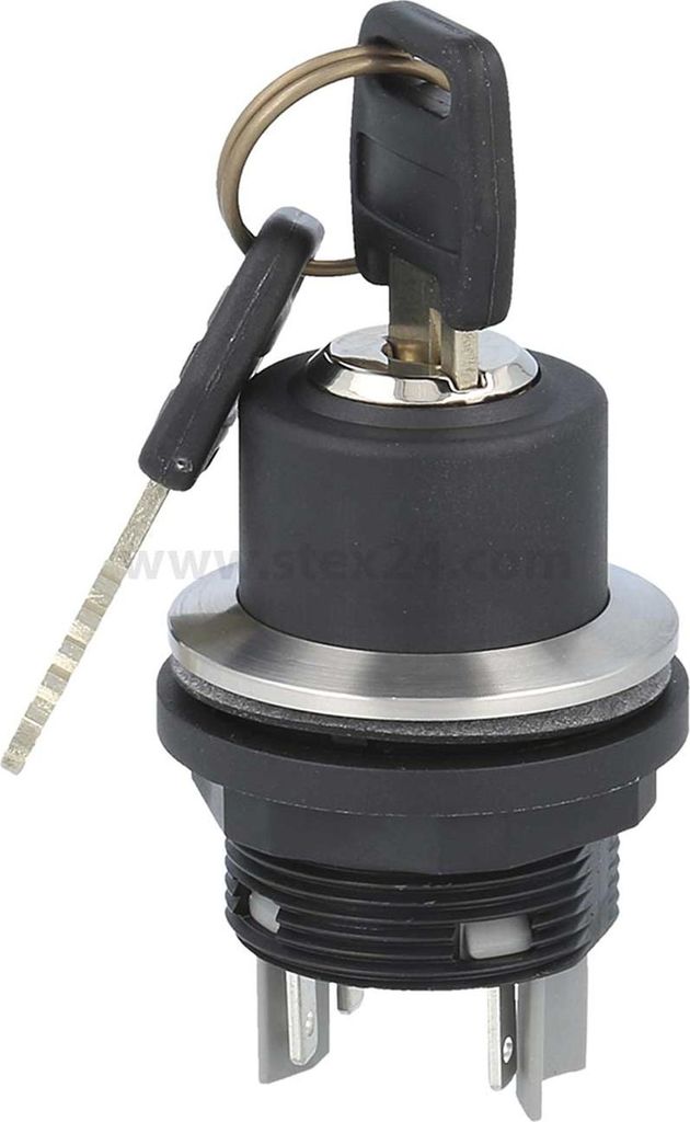 Georg Schlegel Schlüsseltaste rastend, 2S rund, SHORTRON Flachstecker 2,8mm x 0,8mm - 1 Stück