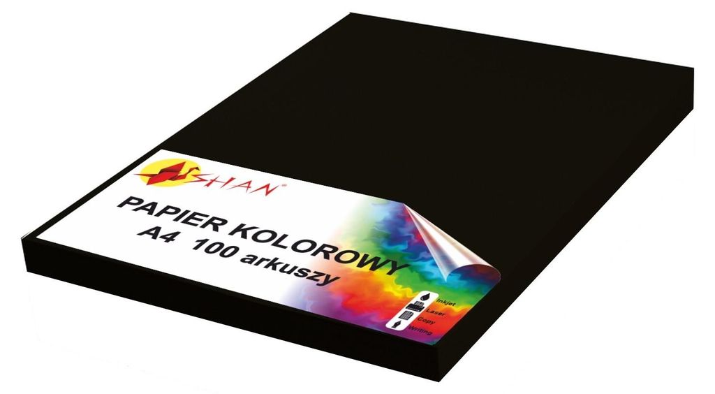 Papier couleur A4 120g noir 100 feuilles Image du produit 