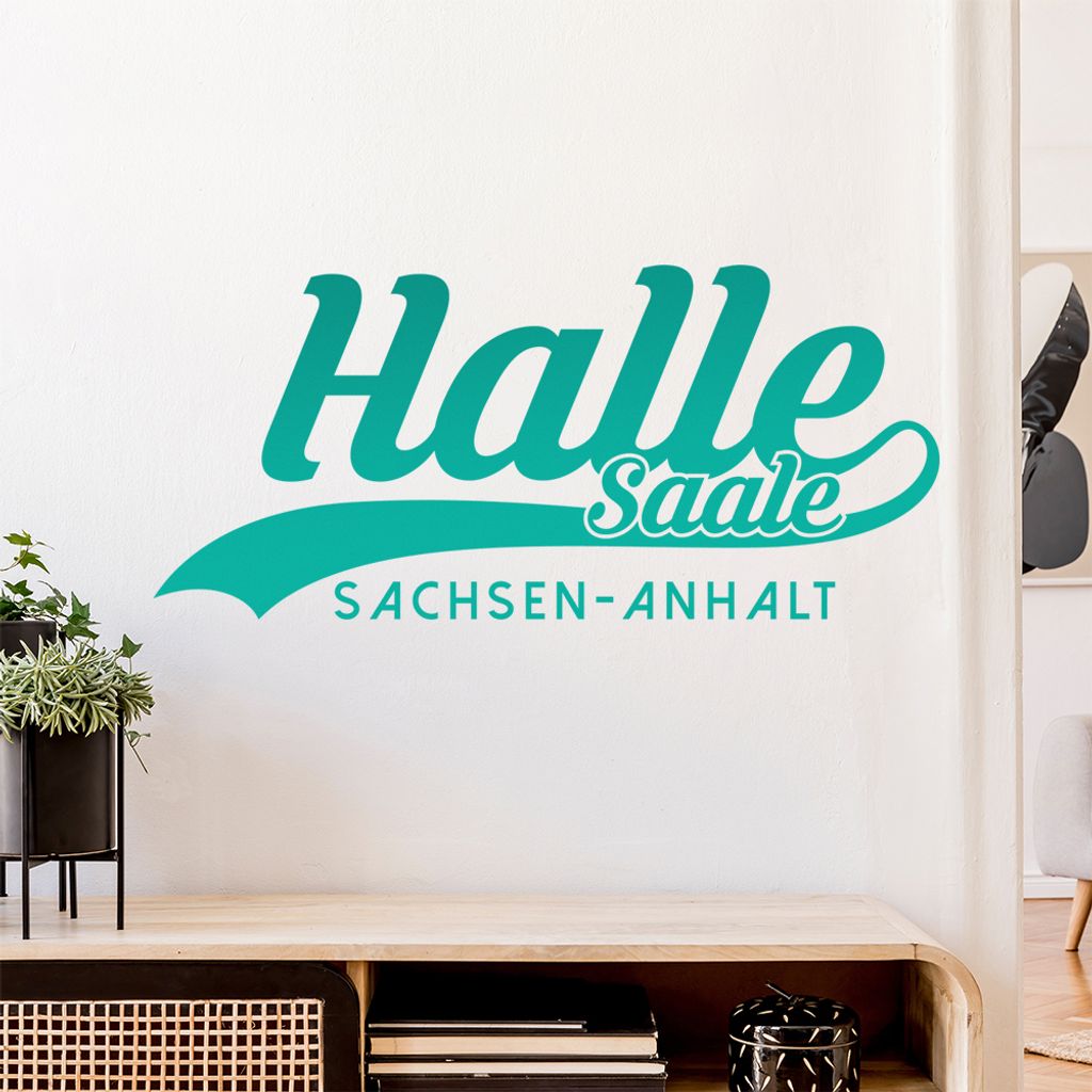 Halle Saale Sachsen-Anhalt Wandtattoo Wandaufkleber Wall Sticker - Dekoration, Küche, Wohnzimmer, Schlafzimmer, Badezimmer