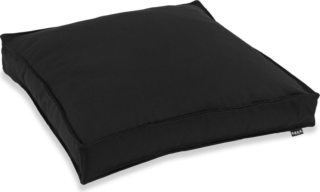 H.O.C.K. Classic Uni Palettenkissen - 60x60x10 cm Sitzkissen - Outdoor Bodenkissen & Sitzauflage Schwarz