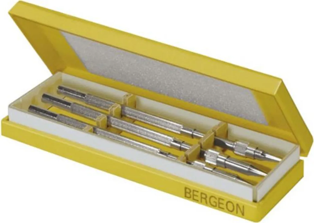 Maintien de Micro-vis Jeu de 3 Supports Bergeon 2566 Ø 0.3-0.5mm Atelier