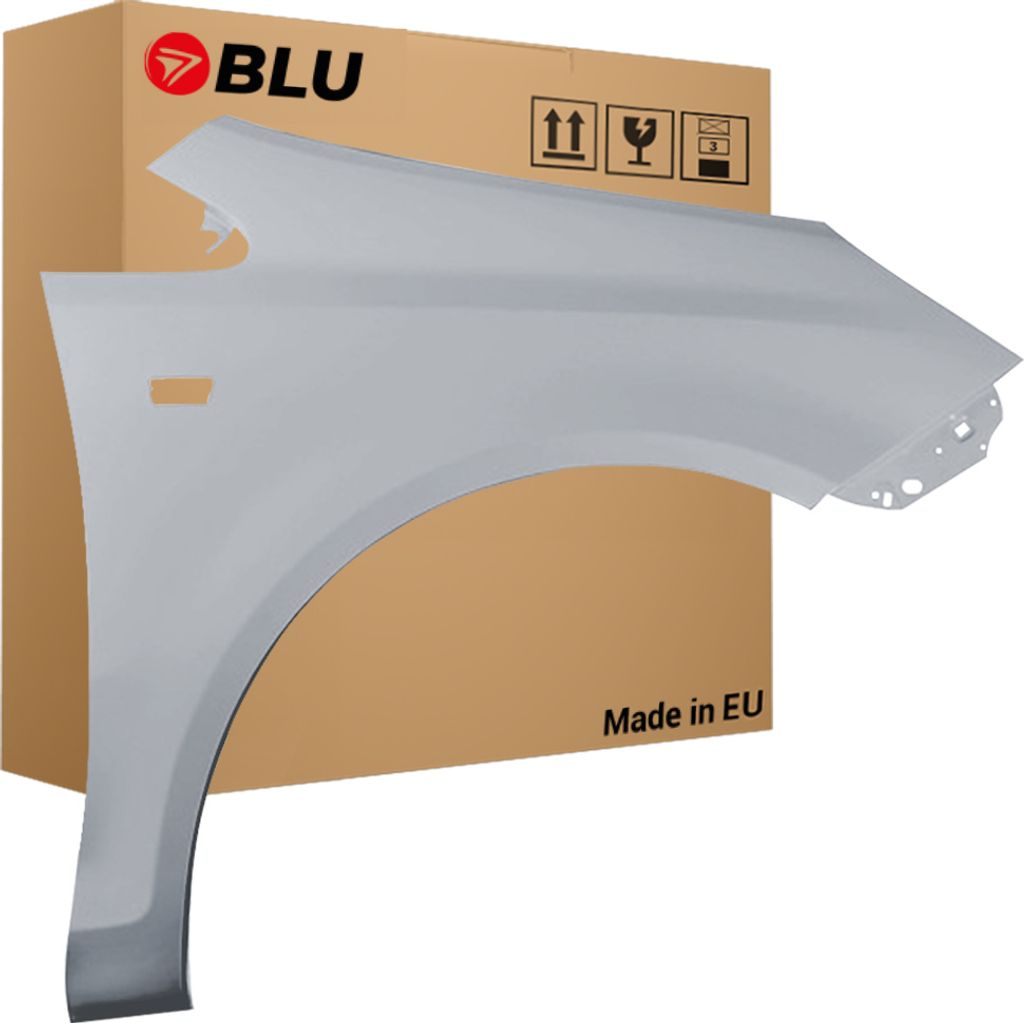 BLU Kotflügel Passend für Opel Corsa D Z157 Rechts Silber StarSilber | 2006-2014 | Vorderseite Vorne | Lackiert | Einbaufertig