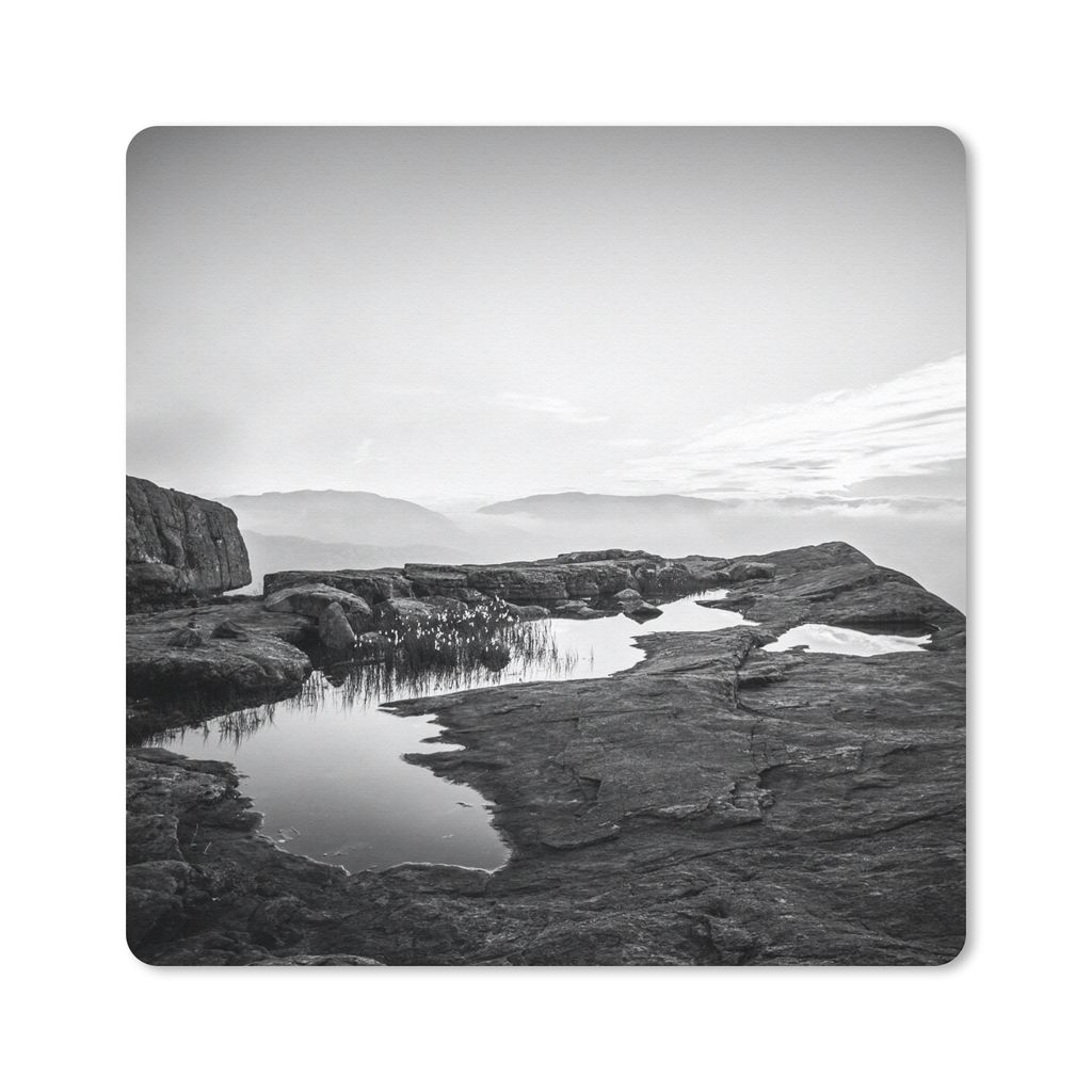 MuchoWow Mauspad Mousepad Naturfoto schwarz-weiß 30x30 cm - Mousepads - Maus Mat - Pad - Mausunterlage - Gaming