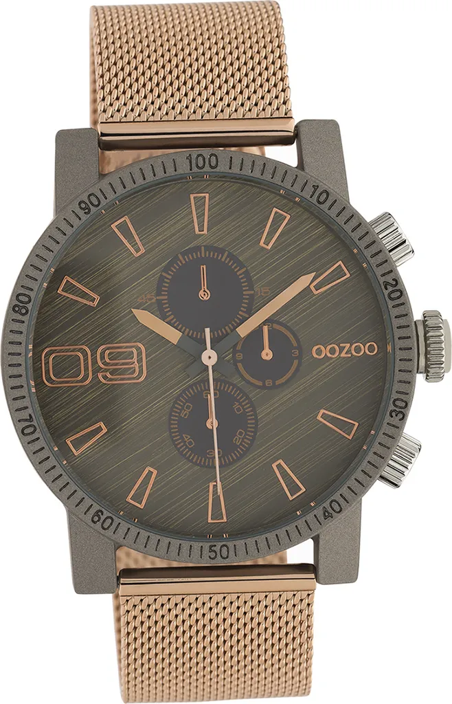 Montre de Soirée et Quotidien Oozoo Or Rose en Métal pour Homme Femme