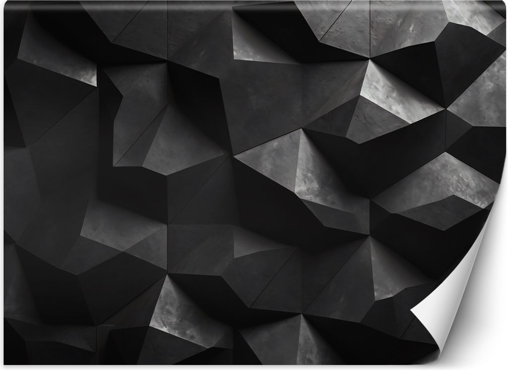 Vlies fototapete Abstrakte geometrische Formen 300x210 cm Feeby Schwarz inkl. Kleber einfache Montage