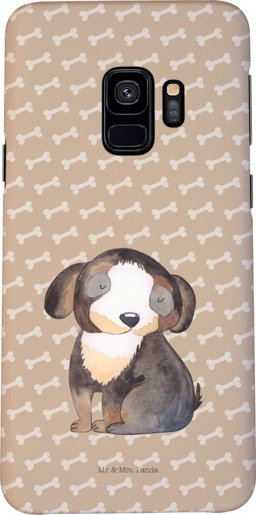 Mr. & Mrs. Panda Samsung Galaxy S9 Handyhülle Hund Entspannen - Hundeglück - Geschenk, Sprüche, Süß, Cover, Vierbeiner, Liebe, Smartphone Hül...