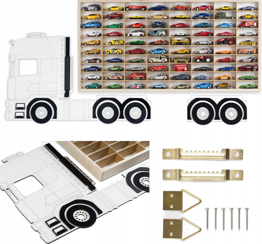 Scaffale Per Macchinine Hot Wheels, 80 Spazi Per Auto, Immagine del prodotto 