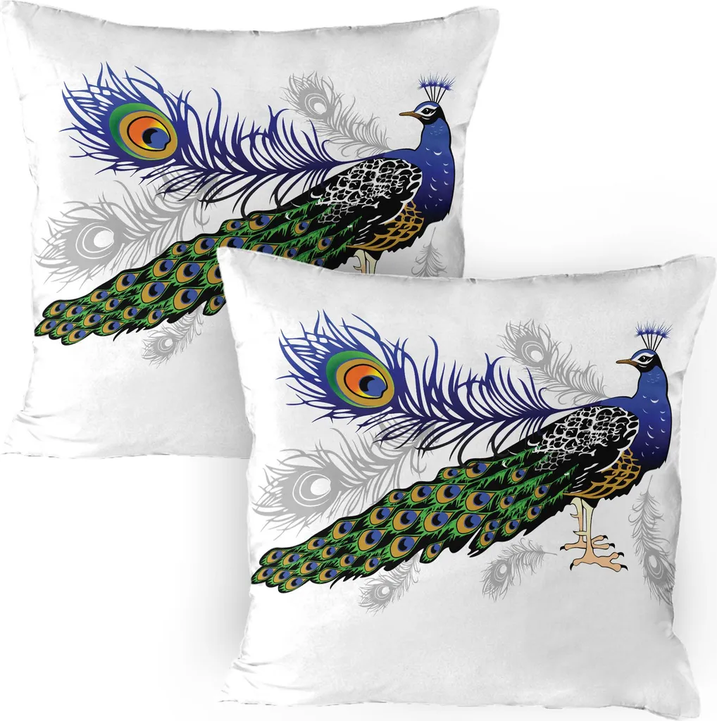 Federe Decorative Pavone 80x80 cm - Set 2 Pezzi ABAKUHAUS Design