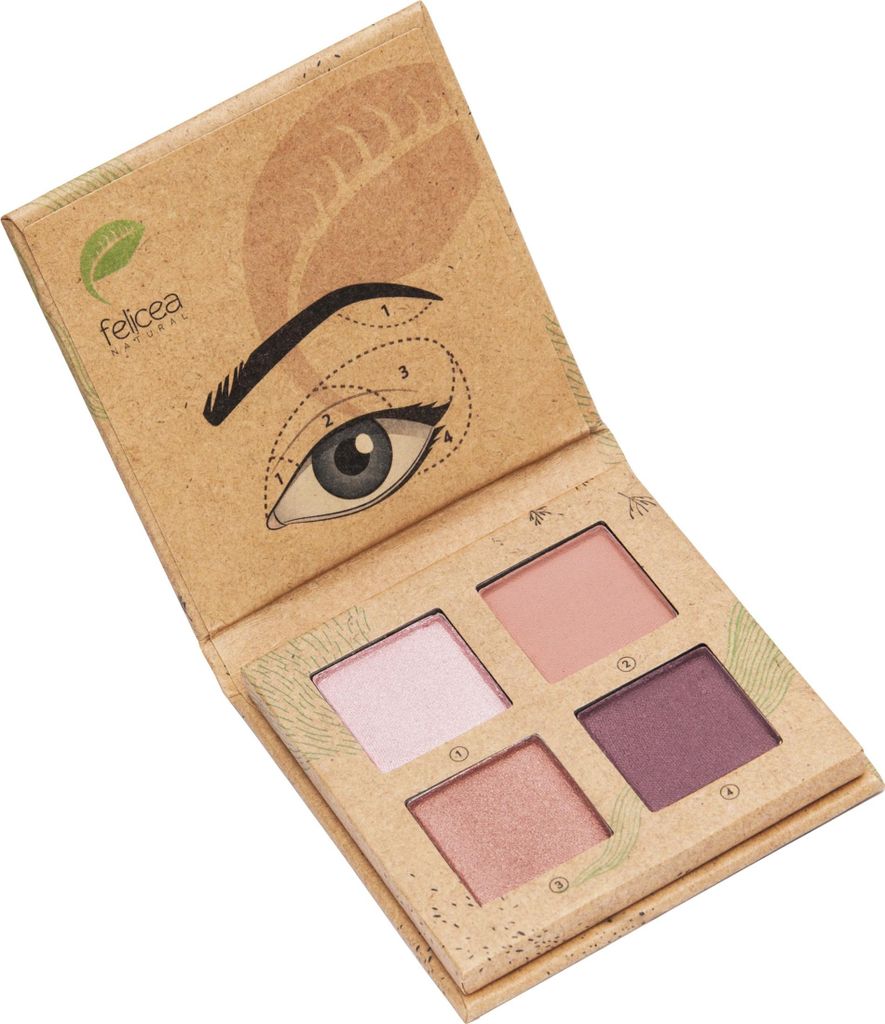 FELICEA Palette mit vier natürlichen Lidschatten 202 Hellrosa 3,2 g