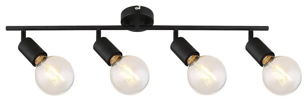 Plafonnier industriel E27 4x40W noir mat 3989 Lamar Rabalux design chic - 4