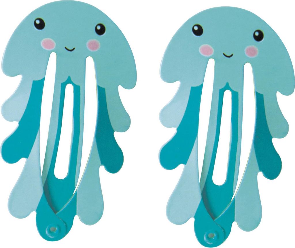 Süsse Haarspangen Oktopus Kostümaccessoire türkis - Einheitsgröße