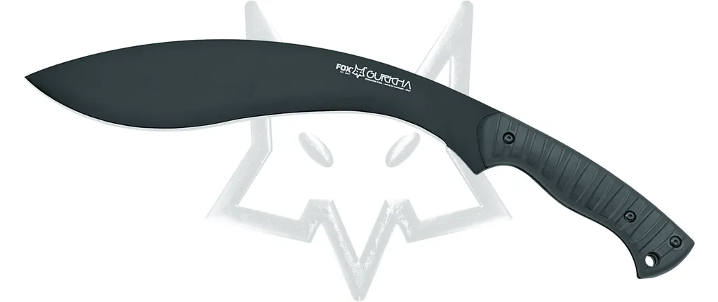 Couteau FOX Gurkha Fixed Lame Acier 440A Inoxydable et Manche ABS Noir
