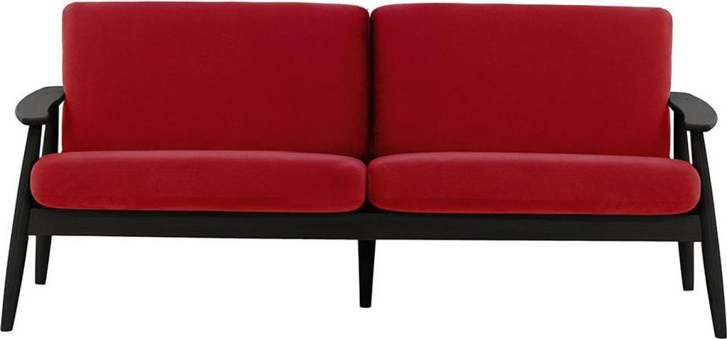 Dreisitzer Sofa Demure aus medizinischem Schaumstoff-Velluto 7-black